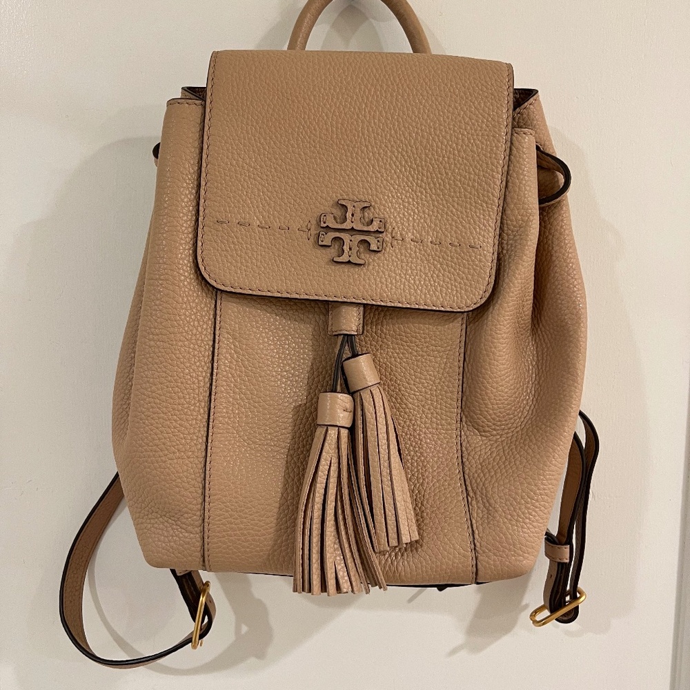 Tory Burch Tan Leather Backpack